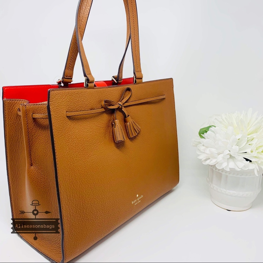 🔽Kate spade hayes tote wristlet Wallet ginger set - Picture 5 of 8
